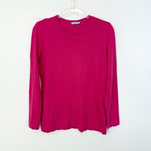 J.McLaughlin Bright Pink Cashmere Blend Crewneck Sweater XS